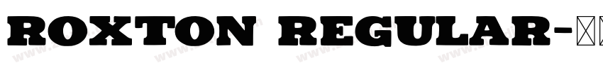 Roxton Regular字体转换